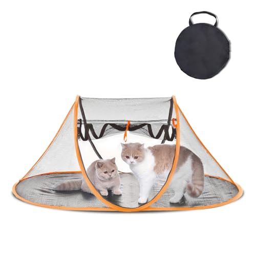 Katzenzelt Outdoor, Pop-Up-Katzenzelt, Haustiergehege, Laufstall, geeignet für Katzen und Welpen, tragbares Übungszelt mit Tragetasche von Msutree