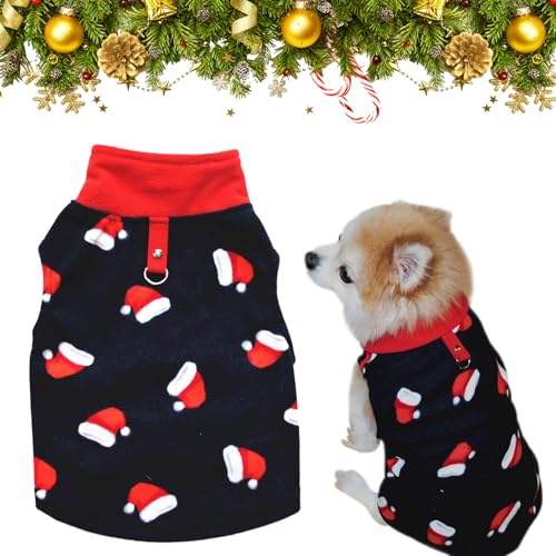 Hund Weihnachts Outfit Plüsch Haustier Kleidung Winter Warmes Weste Plüsch Warmes Mantel Weihnachten Kostüme Weihnachtskleidung Anzug für Kleine Mittelgroße Hunde Katzen Welpe Kätzchen Hasen (Style B) von Mtbricey