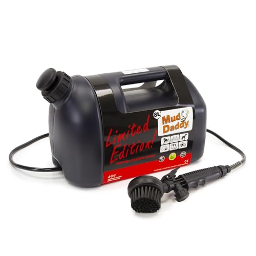 Mud Daddy - ORIGINAL Tragbare Haustierwaschmaschine, Mehrzweck-Waschgerät, umweltfreundlich, perfekt für Hunde, Pferde, Fahrräder, Schuhe und mehr – Schwarz – 8 l von Mud Daddy