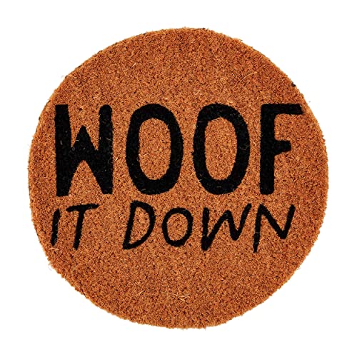 Mud Pie Woof Coir Futternapf-Matte, 33 cm Durchmesser von Mud Pie