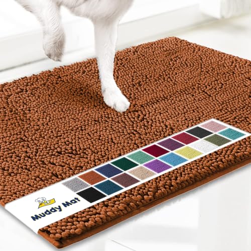 Muddy Mat® Im Fernsehen gezeigt: Super saugfähige Mikrofaser-Hunde-Fußmatte für schlammige Pfoten, rutschfester, waschbarer Haustierteppich, schnell trocknender Chenille-Teppich, maschinenwaschbar, von Muddy Mat