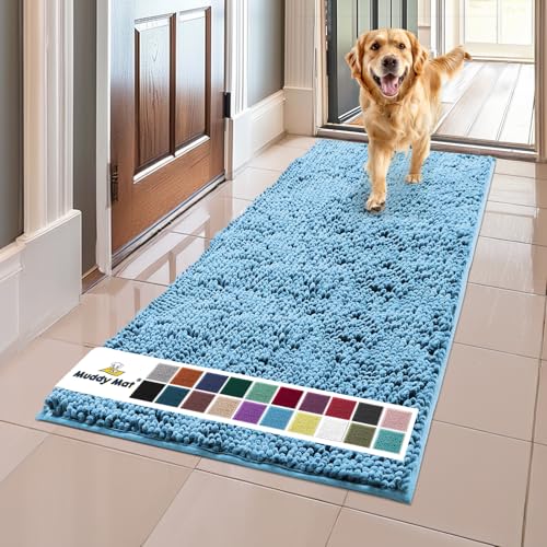 Muddy Mat® Original Hunde-Fußmatte für schlammige Pfoten, super saugfähige Mikrofaser, rutschfest, waschbar, Haustierteppich, schnell trocknend, Chenille-Eingangsteppich, maschinenwaschbar, für von Muddy Mat