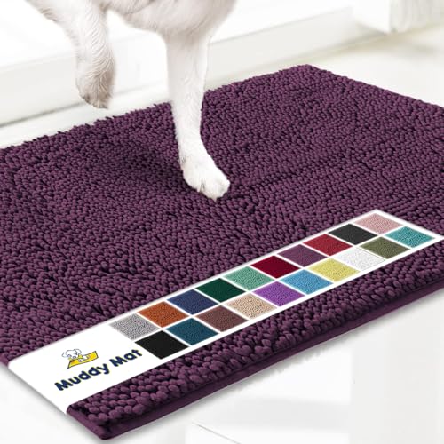 Muddy Mat® Original Hunde-Fußmatte für schlammige Pfoten, super saugfähige Mikrofaser, rutschfest, waschbar, Haustierteppich, schnell trocknend, Chenille-Eingangsteppich, maschinenwaschbar, für von Muddy Mat