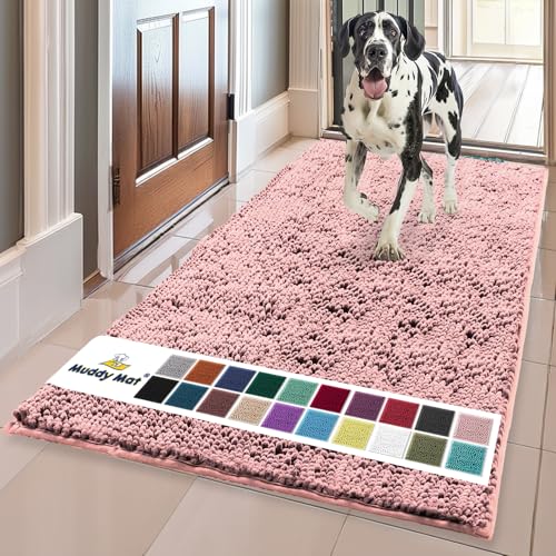 Muddy Mat® Original Hunde-Fußmatte für schlammige Pfoten, super saugfähige Mikrofaser, rutschfester, waschbarer Haustierteppich, schnell trocknender Chenille-Eingangsteppich, maschinenwaschbar, für von Muddy Mat