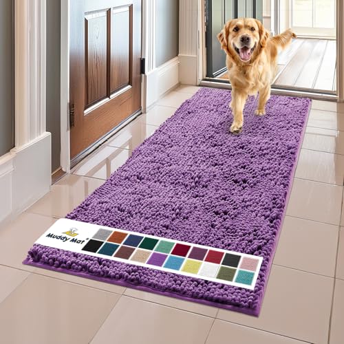 Muddy Mat® Original Hunde-Fußmatte für schlammige Pfoten, super saugfähige Mikrofaser, rutschfester, waschbarer Haustierteppich, schnell trocknender Chenille-Eingangsteppich, maschinenwaschbar, für von Muddy Mat