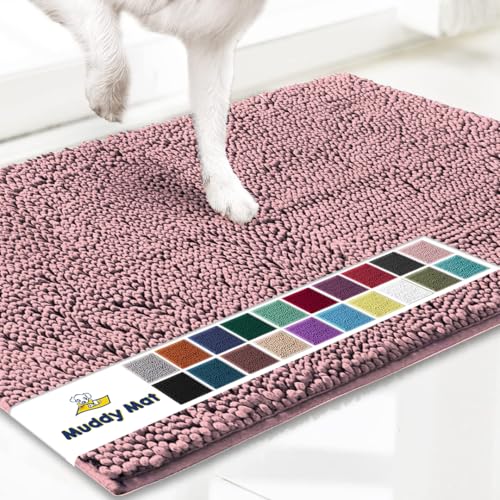 Muddy Mat® Original Hunde-Fußmatte für schlammige Pfoten, super saugfähige Mikrofaser, rutschfester, waschbarer Haustierteppich, schnell trocknender Chenille-Eingangsteppich, maschinenwaschbar, für von Muddy Mat