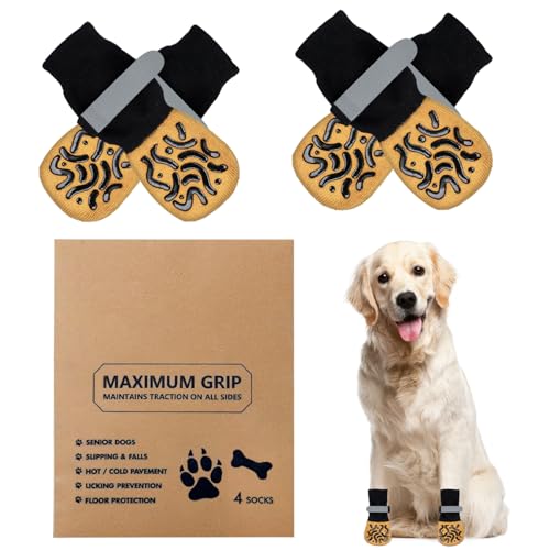 Muecleao Pfotenschutz für Hunde (Braun, XS) von Muecleao