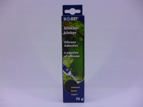 Hobby Silikonkleber schwarz, 75 ml Kartusche Osmoseanlagen, Wasseraufbereiter, Silikatfilter von Mühlan Wasserpflanzen