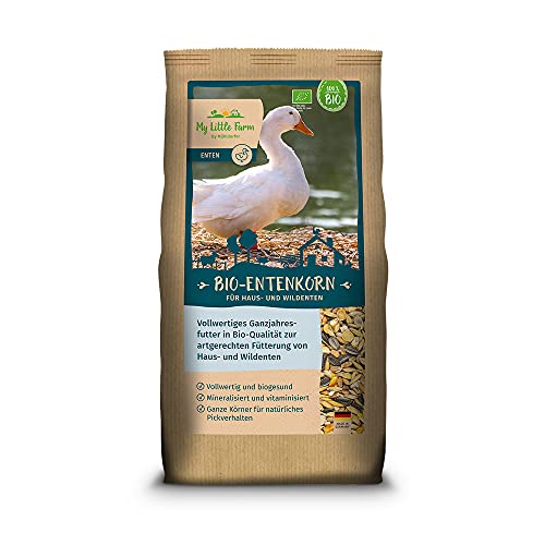 My Little Farm Bio-Entenkorn, 2 kg, vollwertiges Ganzjahresfutter für Enten, bedarfsgerecht mineralisiert und vitaminisiert, Alleinfuttermittel in Bio-Qualität von Mühldorfer My Little Farm