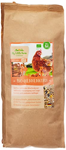 My Little Farm Bio-Hennenkorn, 2 kg, Bio-Körnerfutter für Hühner, ideal für Legehennen und andere Geflügel, naturgesunde Vollkornmischung, vitalstoffreich von Mühldorfer My Little Farm