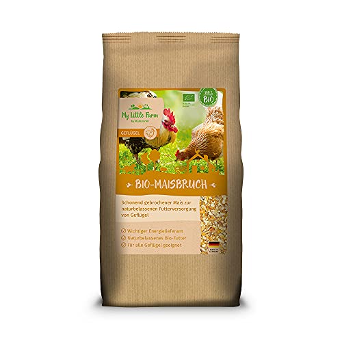 My Little Farm Bio-Maisbruch, 2 kg, naturbelassenes Futter für Hühner und andere Geflügel, schonend hergestellt, wichtiger Energielieferant, Bio-Qualität von Mühldorfer My Little Farm