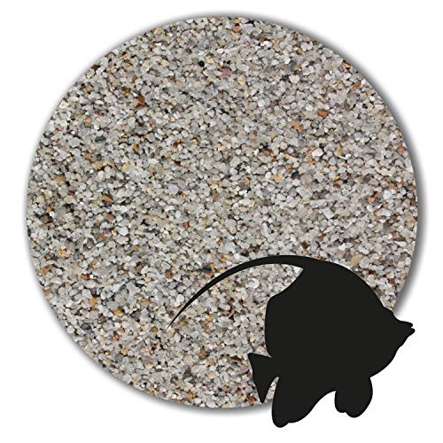 Anbobo 12.5 kg Aquariumsand Aquariumkies Aquariensand hellgrau große Auswahl 10 Körnungen (1,0-2,0 mm) von Anbobo