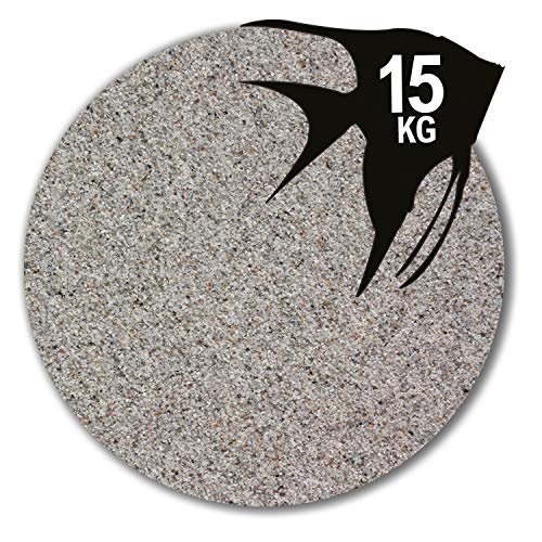 Anbobo 15 kg Aquariumsand hellgrau Aquariensand Aquariumkies Aquarienkies 17 Körnungen (0,4-0,8 mm) von Anbobo