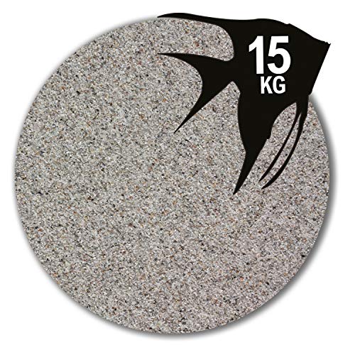 Anbobo 15 kg Aquariumsand hellgrau Aquariensand Aquariumkies Aquarienkies 17 Körnungen (0,63-1,25 mm) von Anbobo