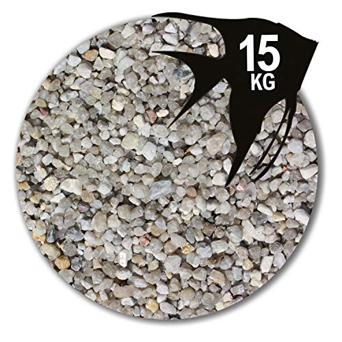 Anbobo 15 kg Aquariumsand hellgrau Aquariensand Aquariumkies Aquarienkies 17 Körnungen (3,15-5,6 mm) von Anbobo