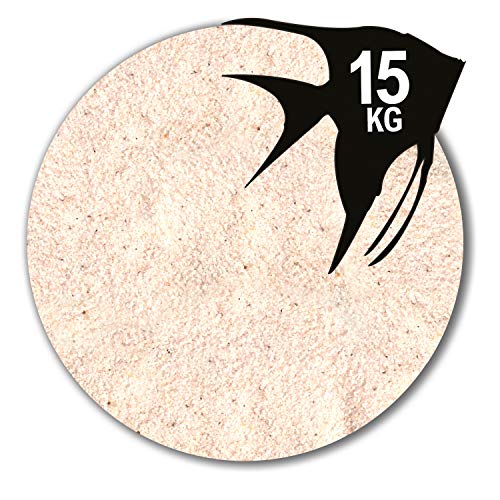 Anbobo 15 kg Aquariumsand naturweiß Aquariumkies Aquariensand 18 Körnungen (0,1-0,5 mm) von Anbobo