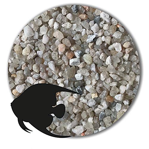 Anbobo Aquariumsand Aquariumkies Aquariensand Aquarienkies 2,0-4,0mm hellgrau 25kg von Anbobo