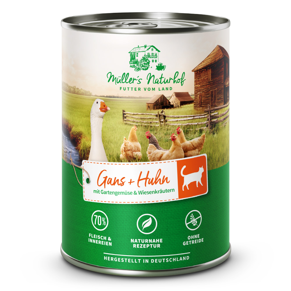 Müller’s Naturhof | Gans und Huhn | Traditionell | 24 x 400 g von Müller’s Naturhof