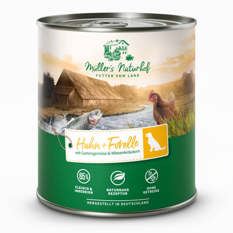 Müller’s Naturhof | Huhn und Forelle | Traditionell | 12 x 800 g von Müller’s Naturhof