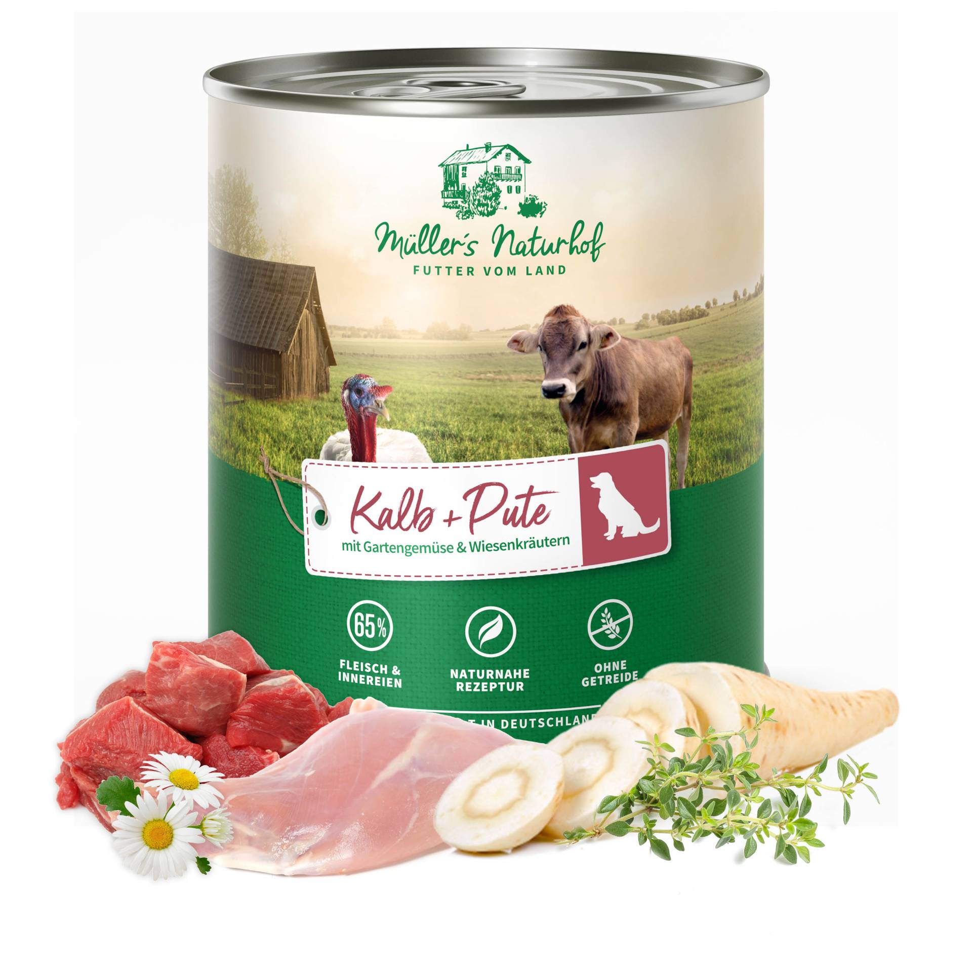 Müller’s Naturhof | Kalb und Pute | Traditionell | 12 x 800 g von Müller’s Naturhof