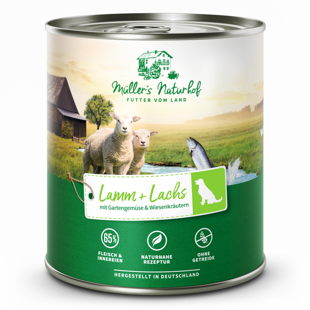 Müller’s Naturhof | Lamm und Lachs | Traditionell | 12 x 800 g von Müller’s Naturhof