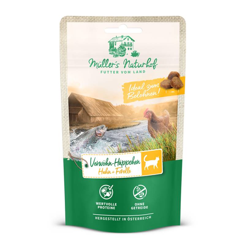 Müller’s Naturhof | Huhn und Forelle | Verwöhn-Häppchen | 50 g von Müller’s Naturhof