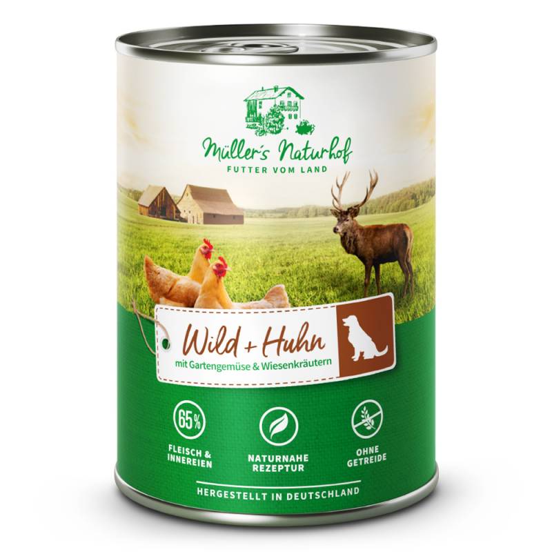 Müller’s Naturhof | Wild und Huhn | Traditionell | 6 x 400 g von Müller’s Naturhof