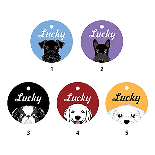 Muka 2 Stück Personalisierte Hundemarken aus Acryl Hundeanhänger Dog Tag mit individuellem Text von Muka