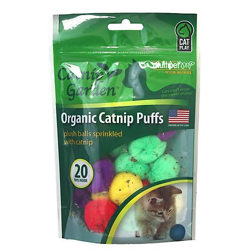 Multipet Catnip Garden Katzenminze-Puffs, 20 Stück von Multi Pet