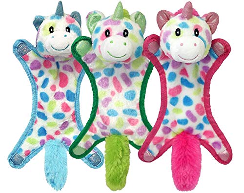 Multipet Cuddle Bunnies Einhorn-Kugelkopf, verschiedene Farben, 3 Stück – 25,4 cm von Multi Pet