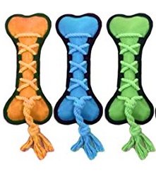 Multipet Hundespielzeug, Knochen, robust, 29,5 cm, verschiedene Farben, 3 Stück von Multi Pet