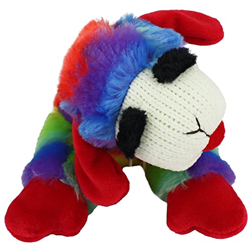 Multipet International Rainbow Lamb Chop Plüsch-Hundespielzeug, mittelgroß von Multi Pet