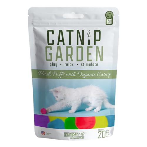 Multipet Katzenminze-Puffs für den Garten, 20 Stück, Sortiert von Multi Pet