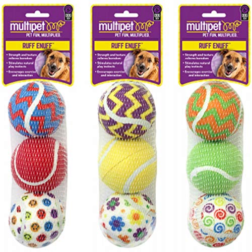 Tennisball-Hundespielzeug, 3 Stück von Multi Pet