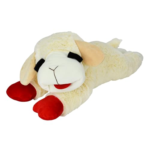 Multipet Offiziell Lizenziertes Lamb Chop Jumbo-Hundespielzeug, Plüsch, 61 cm, Weiß von Multi Pet