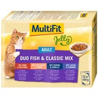 MultiFit Adult Jelly Duo Fish & Classic Mix Multipack 12x100 g von MultiFit