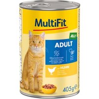 MultiFit Nassfutter Katze Adult, in Gelee, Huhn 12x405 g von MultiFit