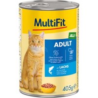 MultiFit Nassfutter Katze Adult, in Gelee, Lachs 24x405 g von MultiFit