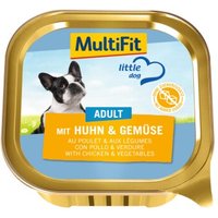 MultiFit Adult Little Dog 11x150g mit Huhn & Gemüse von MultiFit