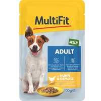 MultiFit Adult Little Dog Pouch Jelly Huhn & Gemüse 48x100 g von MultiFit