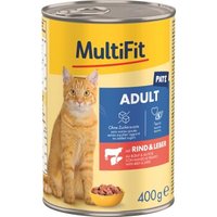 MultiFit Nassfutter Katze Adult, Paté, Kaninchen & Ente 12x400 g von MultiFit