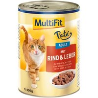 MultiFit Adult Paté Rind & Leber 12x400 g von MultiFit