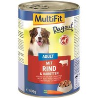 MultiFit Adult Ragout Rind und Karotten 6x400 g von MultiFit