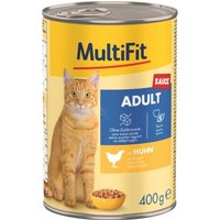 MultiFit Nassfutter Katze Adult, Sauce, Huhn 6x400 g von MultiFit