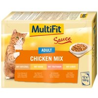 MultiFit Adult Sauce Chicken Mix Multipack 12x100 g von MultiFit