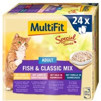 MultiFit Adult Special Sauce Fish & Classic Mix Multipack 24x100 g von MultiFit