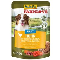 MultiFit Farmlove Adult 12x100 g Huhn von MultiFit