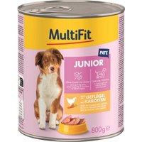 MultiFit Junior Pate Geflügel mit Karotten 12x800 g von MultiFit