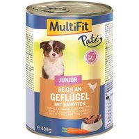 MultiFit Junior Pate Geflügel und Karotten 6x400 g von MultiFit