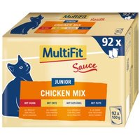 MultiFit Junior Sauce Chicken Mix Multipack XXL 92x100g von MultiFit